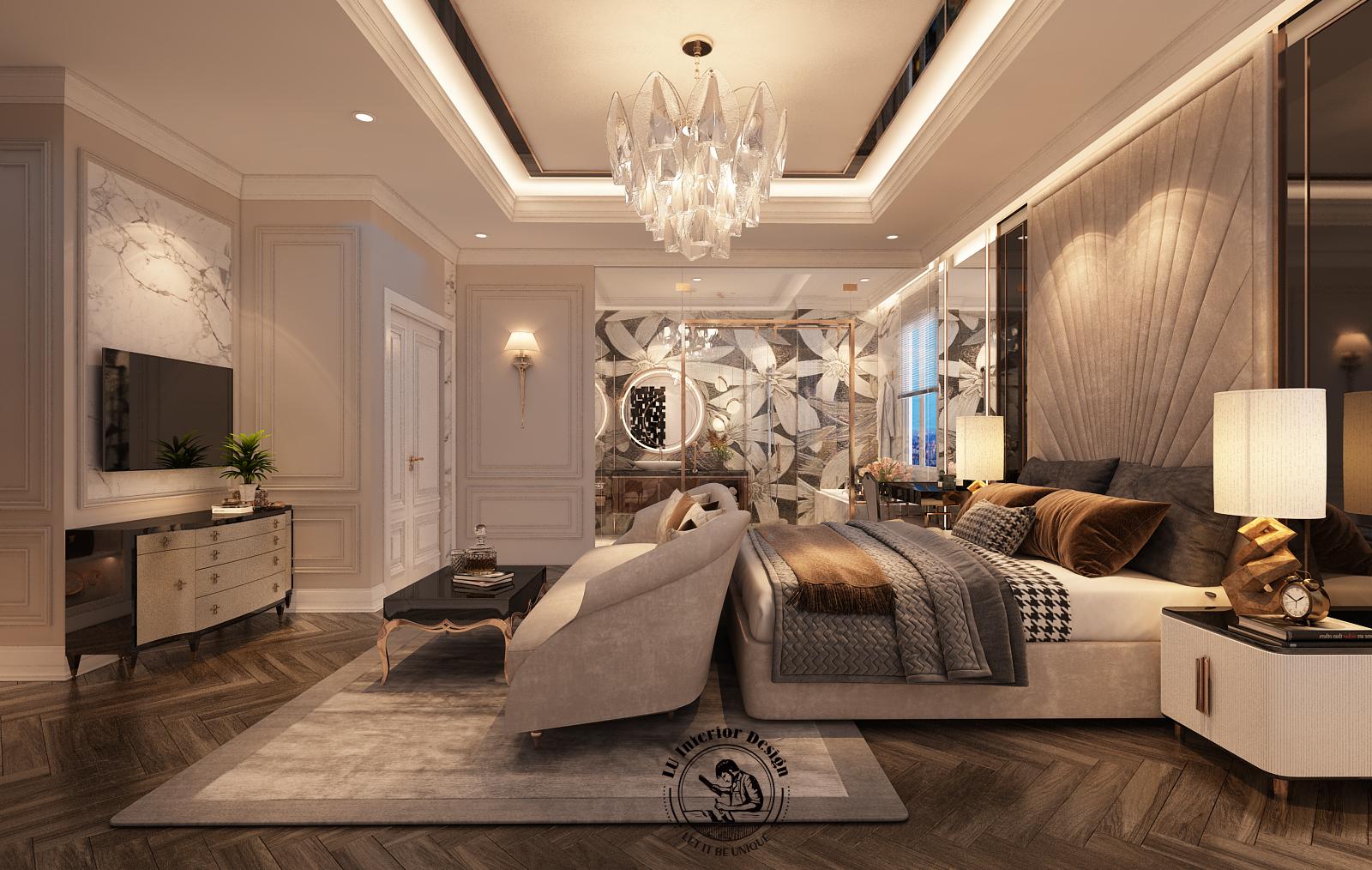 Nội Thất Nhà Phố Quận 4 Tân Cổ Điển - Phòng ngủ