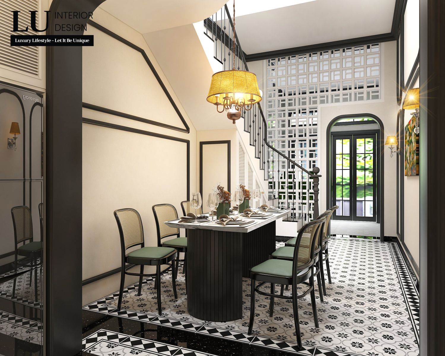 Thiết nội thất nhà phố quận 10 phong cách Indochine