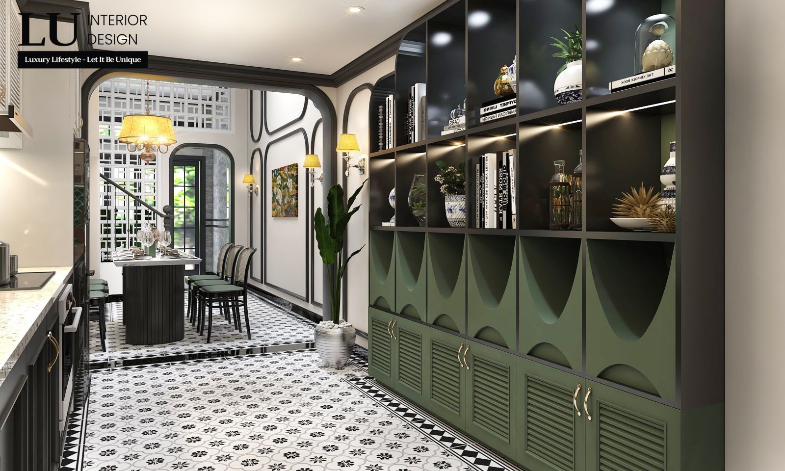 Thiết nội thất nhà phố quận 10 phong cách Indochine