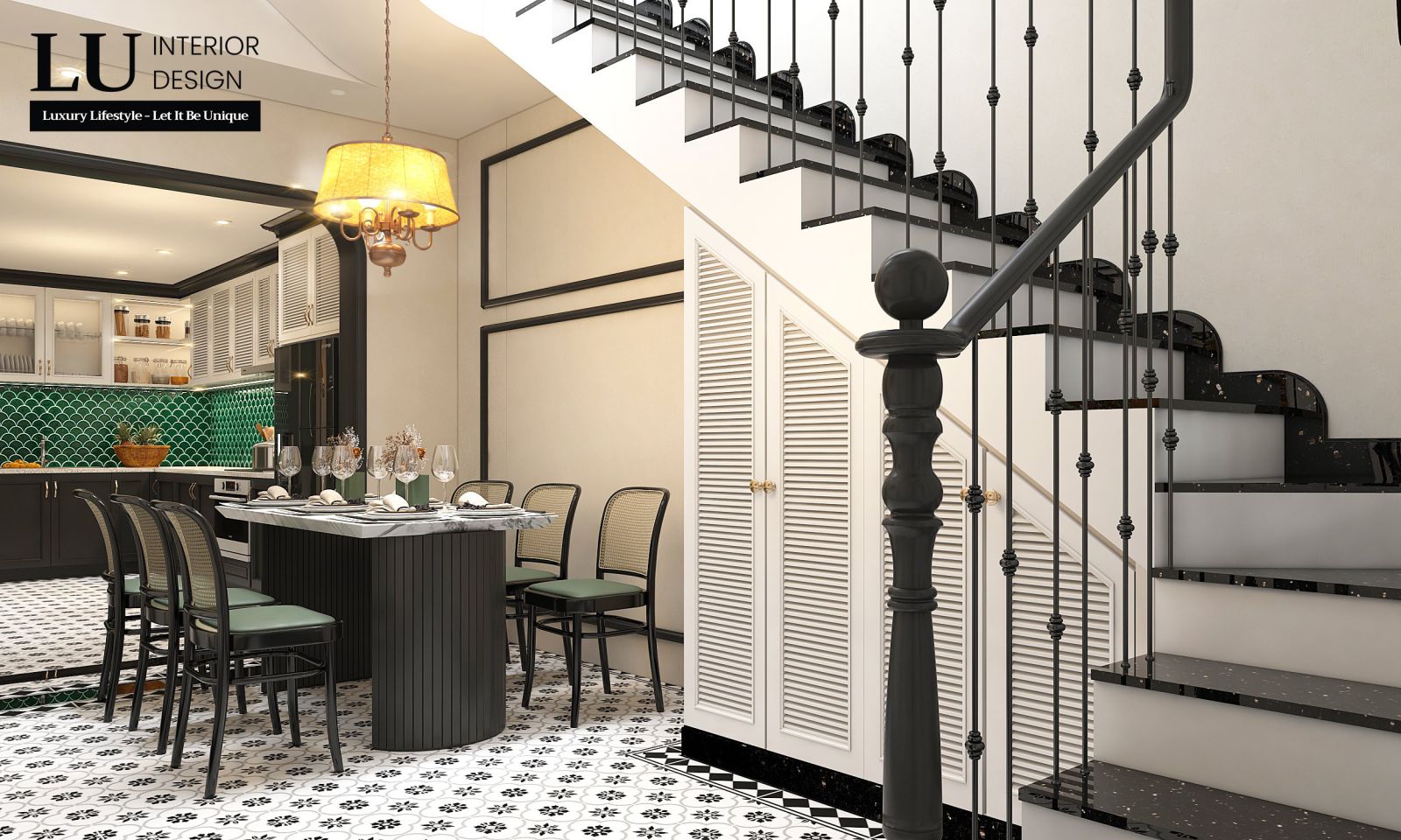 Thiết nội thất nhà phố quận 10 phong cách Indochine