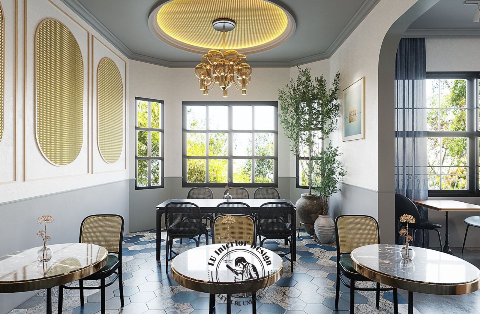 Town House Coffee Shop - Phong cách Indochine Modern