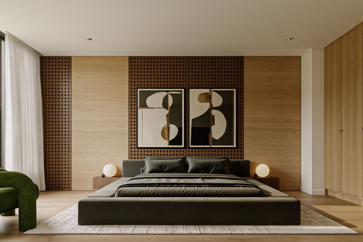 Thiết kế nội thất căn hộ Duplex The Infiniti phòng ngủ Master mở rộng diện tích LU Design