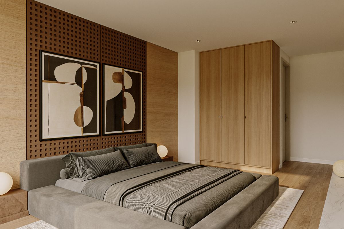 Hệ tủ quần áo kịch trần lớn phòng Master Căn hộ Duplex The Infiniti LU Design