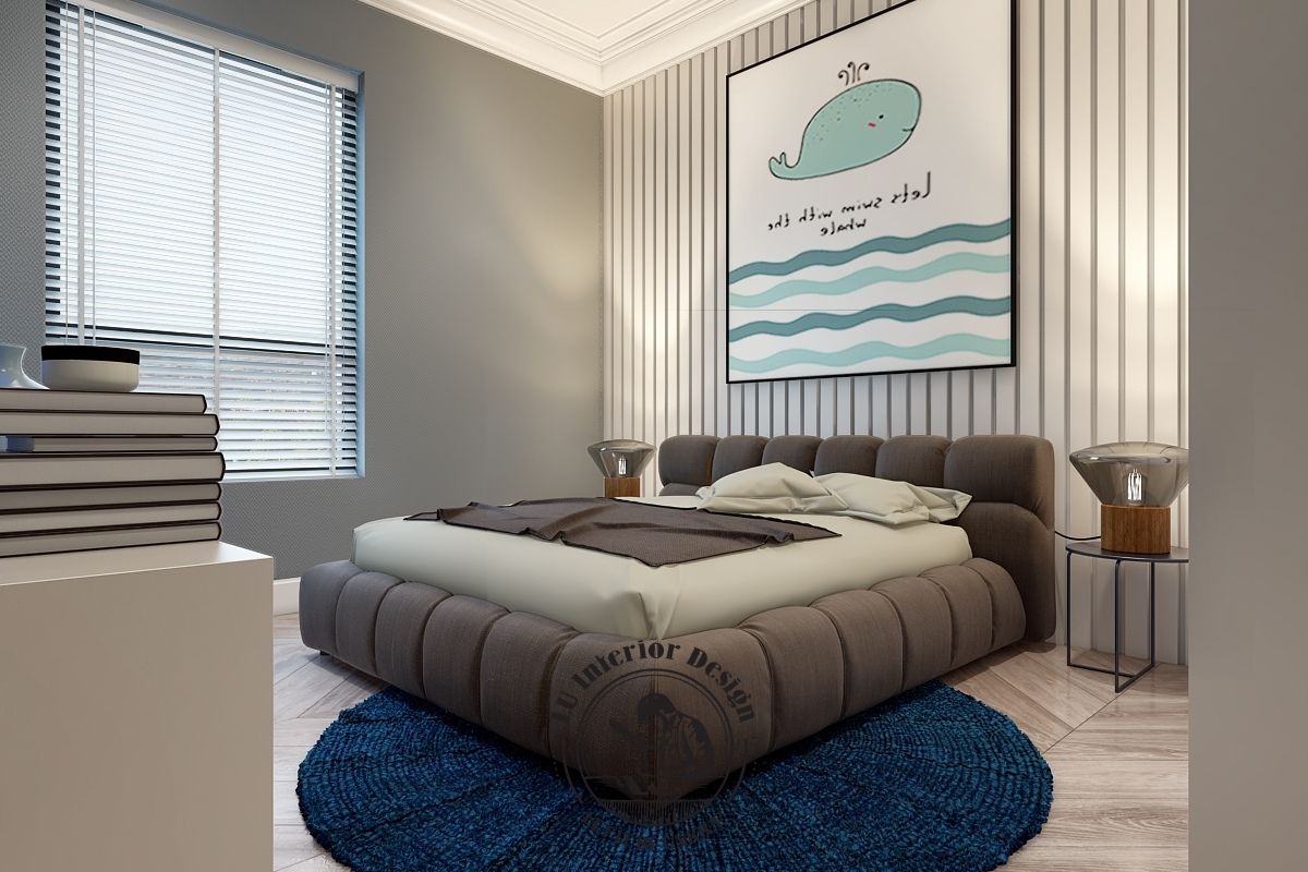 Thiết kế thi công nội thất căn hộ Penthouse tại Quận 7 phòng ngủ bé trai