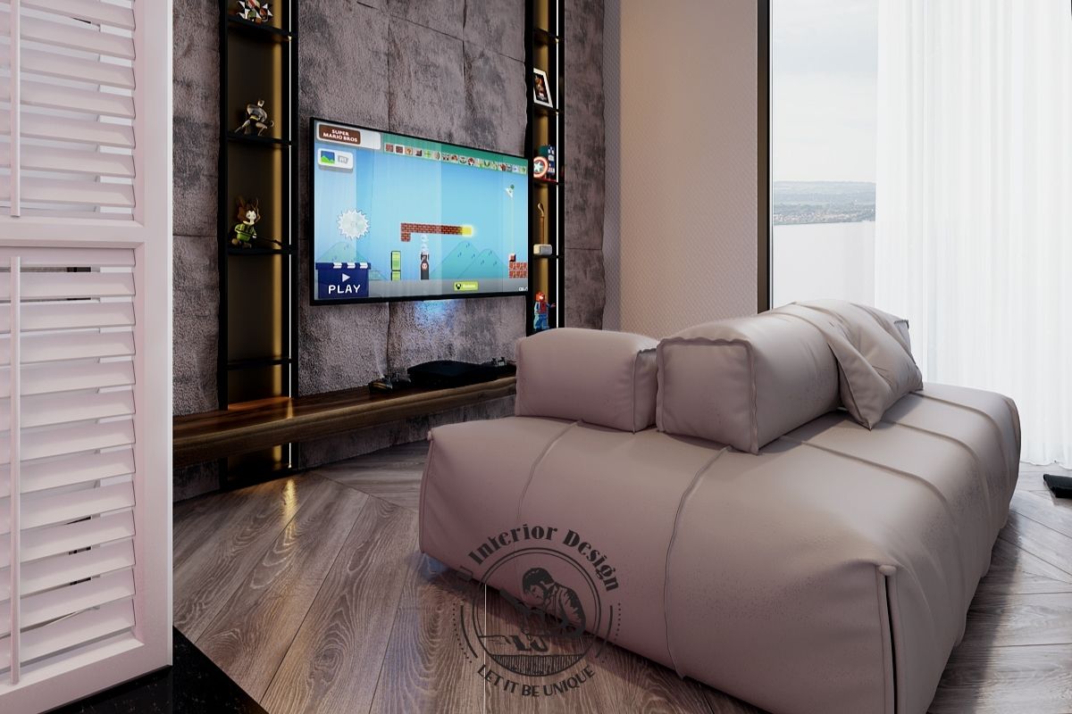 Thiết kế thi công nội thất căn hộ Penthouse tại Quận 7 phòng Gaming hiện đại