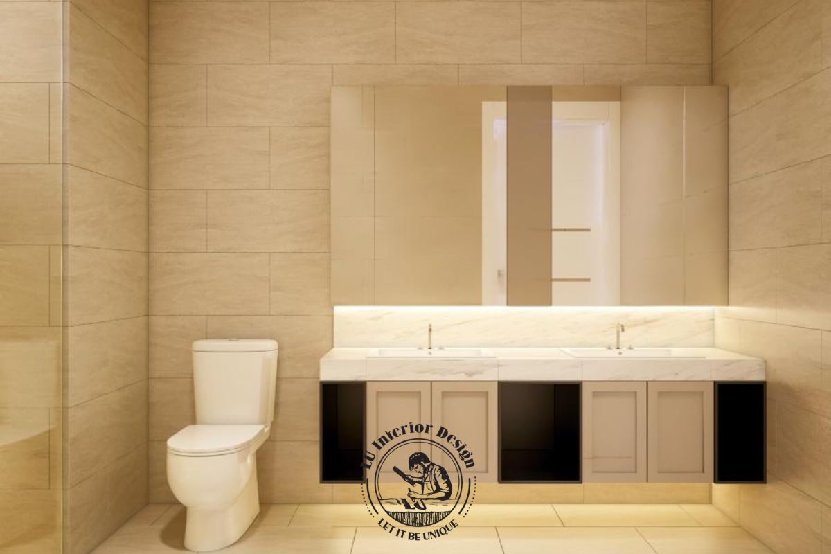 Thiết kế nội thất căn hộ phòng vệ sinh sang trọng 