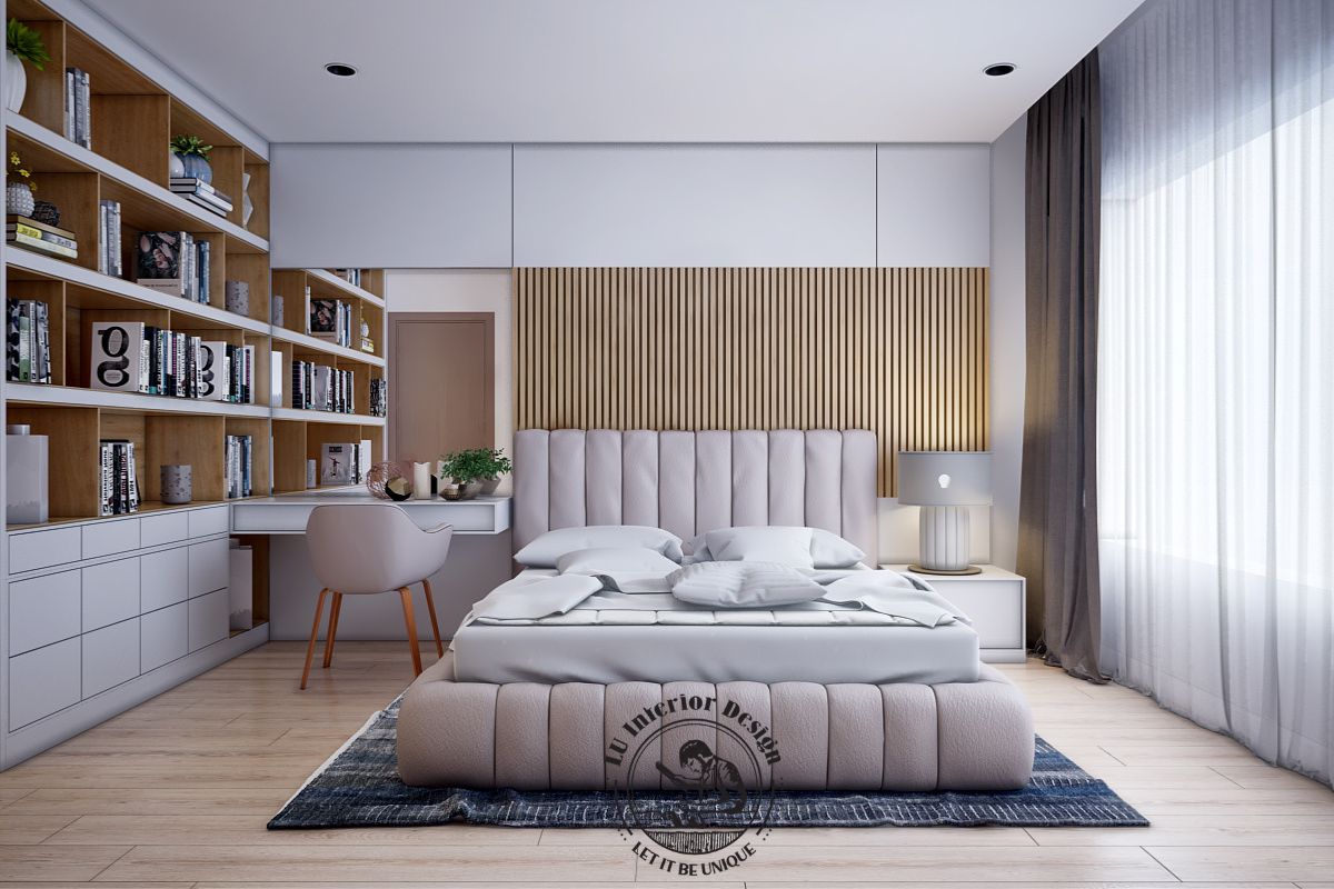 Thiết kế nội thất căn hộ Duplex The Infiniti THE View – Modern phòng ngủ Master LU Design