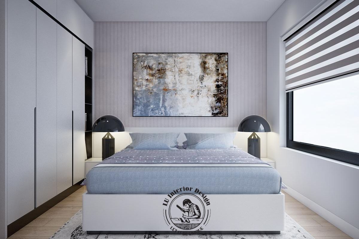 Thiết kế nội thất căn hộ Duplex The Infiniti THE View – Modern phòng ngủ nhỏ LU Design