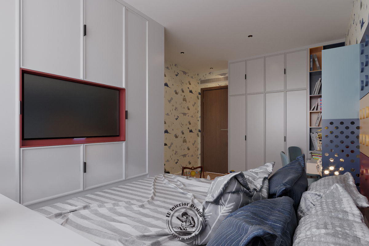 Giường ngủ tích hợp ngăn kéo lưu trữ thông minh giúp tối ưu diện tích căn hộ Midtown 3PN