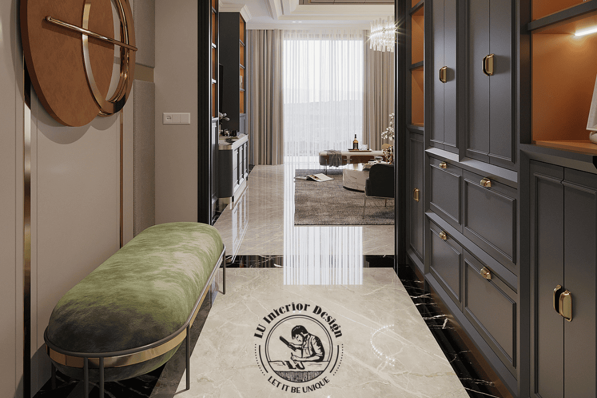 Lối vào sảnh đón Penthouse The Peak Midtown Modern Classic đầy tinh tế