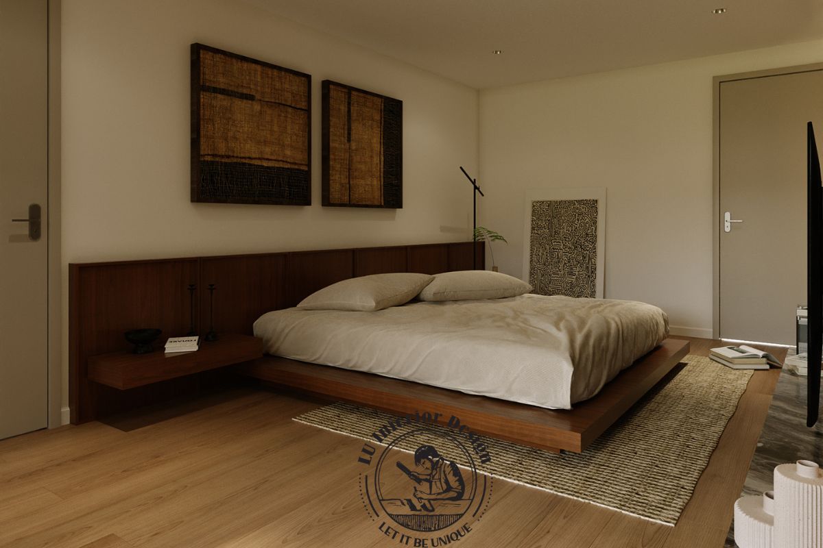 Thiết kế phòng ngủ Master tối giản Duplex The Infiniti - LU Design