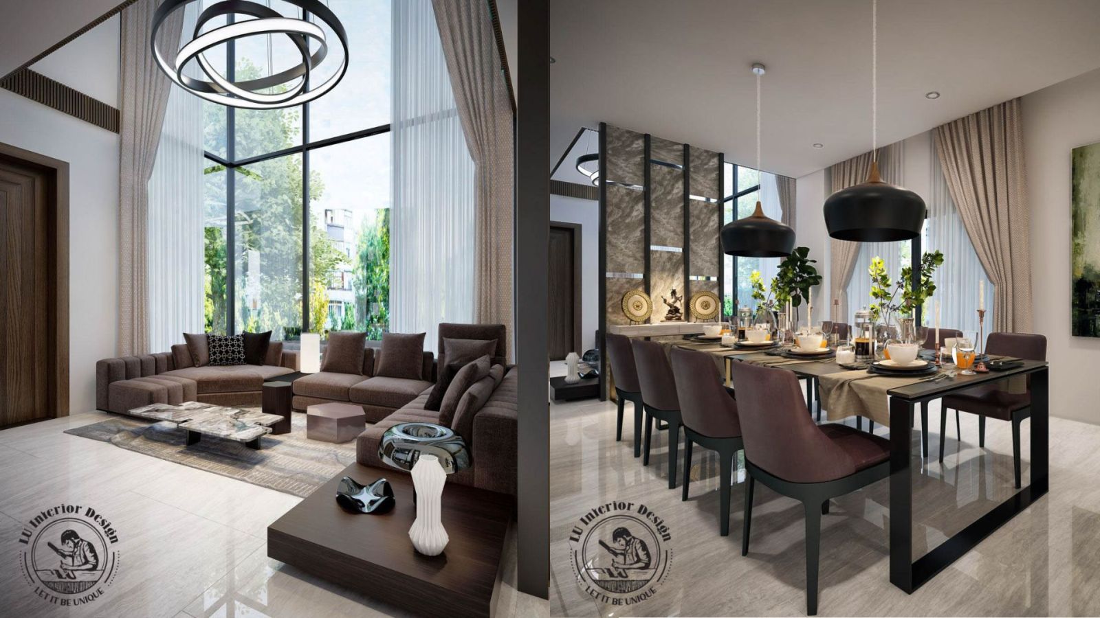 Mẫu thiết kế nội thất biệt thự hiện đại