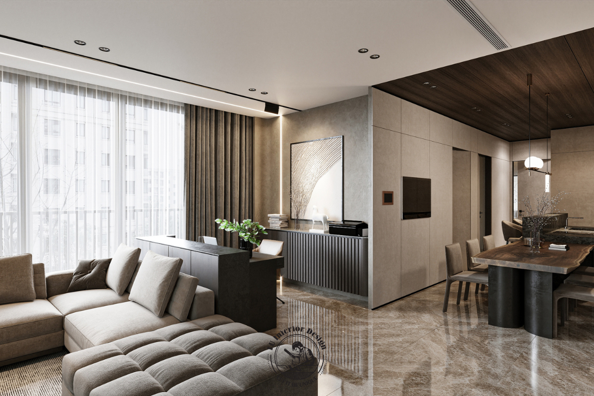Tầm nhìn rộng thoáng và giao thông mạch lạc bên trong căn hộ cao cấp The MarQ 3PN 146m²