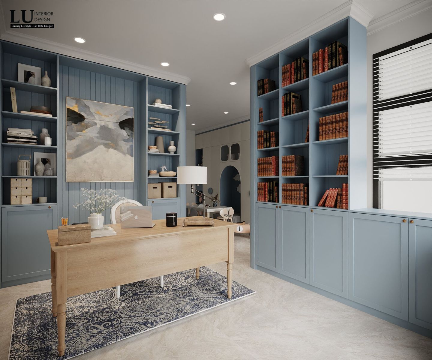 Nội thất nhà phố indochine - phòng làm việc1