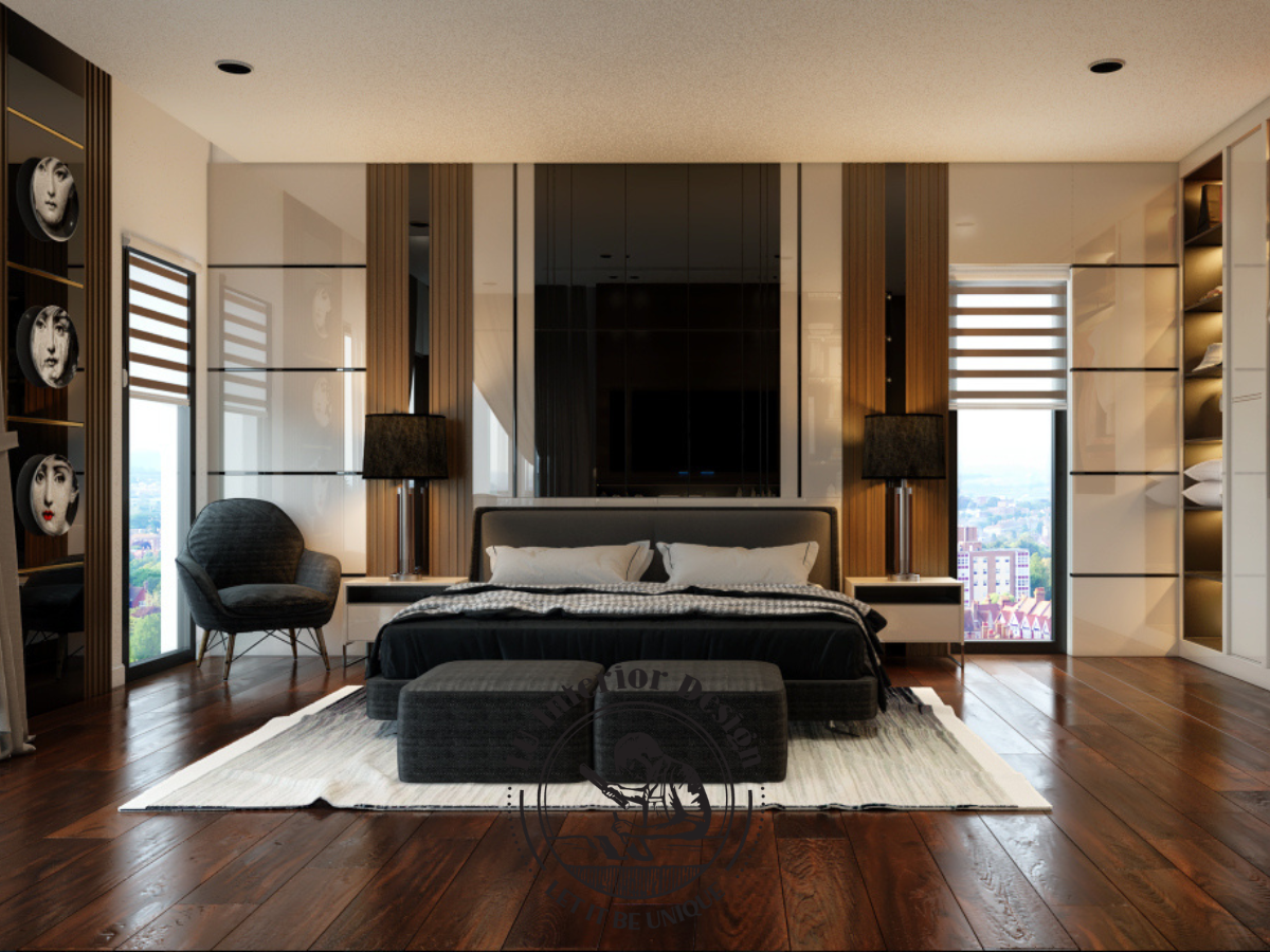 Nội thất phòng ngủ chính sang trọng tại công trình Villa Quận 9