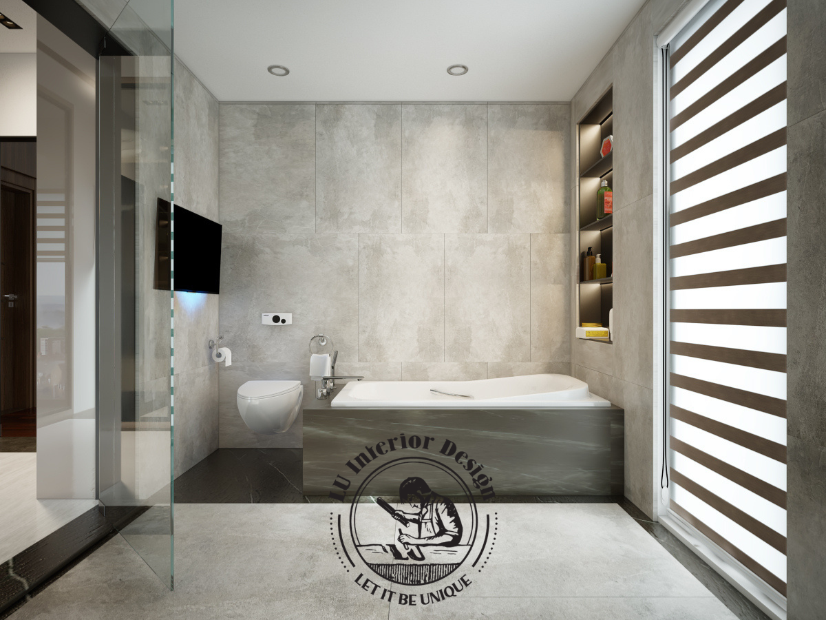 Nội thất phòng vệ sinh master tại dự án Villa Quận 9 375m² | Modern Classic