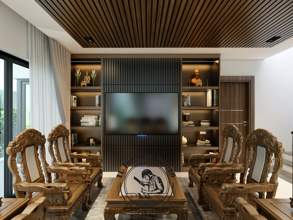Thiết kế nội thất phòng sinh hoạt chung tại Villa 