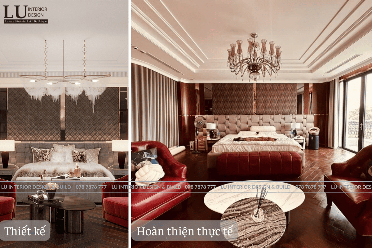 Hình: Kim's Villa: Từ bản vẽ thiết kế đến hoàn thiện thi công nội thất thực tế