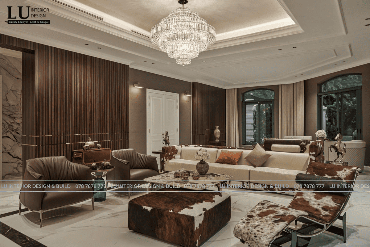 Phòng khách sang trọng trong biệt thự Victoria quận 2