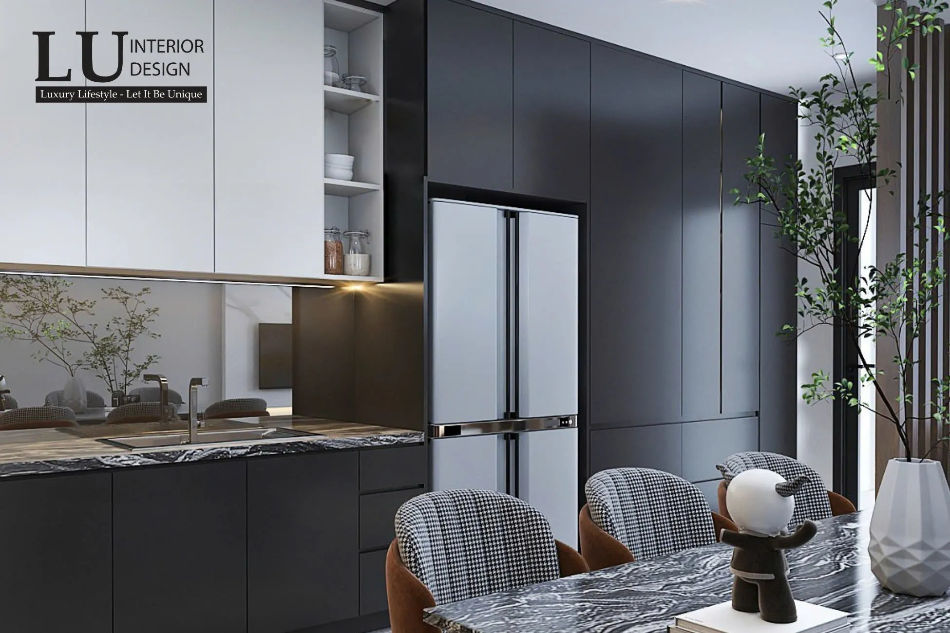 Thiết kế thi công nội thất the infiniti riviera point tại phòng bếp được trang bị đầy đủ các thiết bị hiện đại, đảm bảo mọi công năng sử dụng được tối ưu 