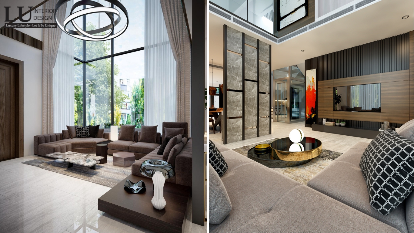 Phòng khách biệt thự Lucasta Khang Điền thiết kế Modern