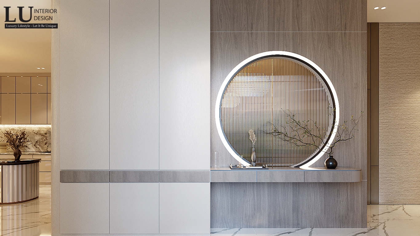 Không gian sảnh biệt thự Phú Mỹ Hưng phong cách Modern Classic