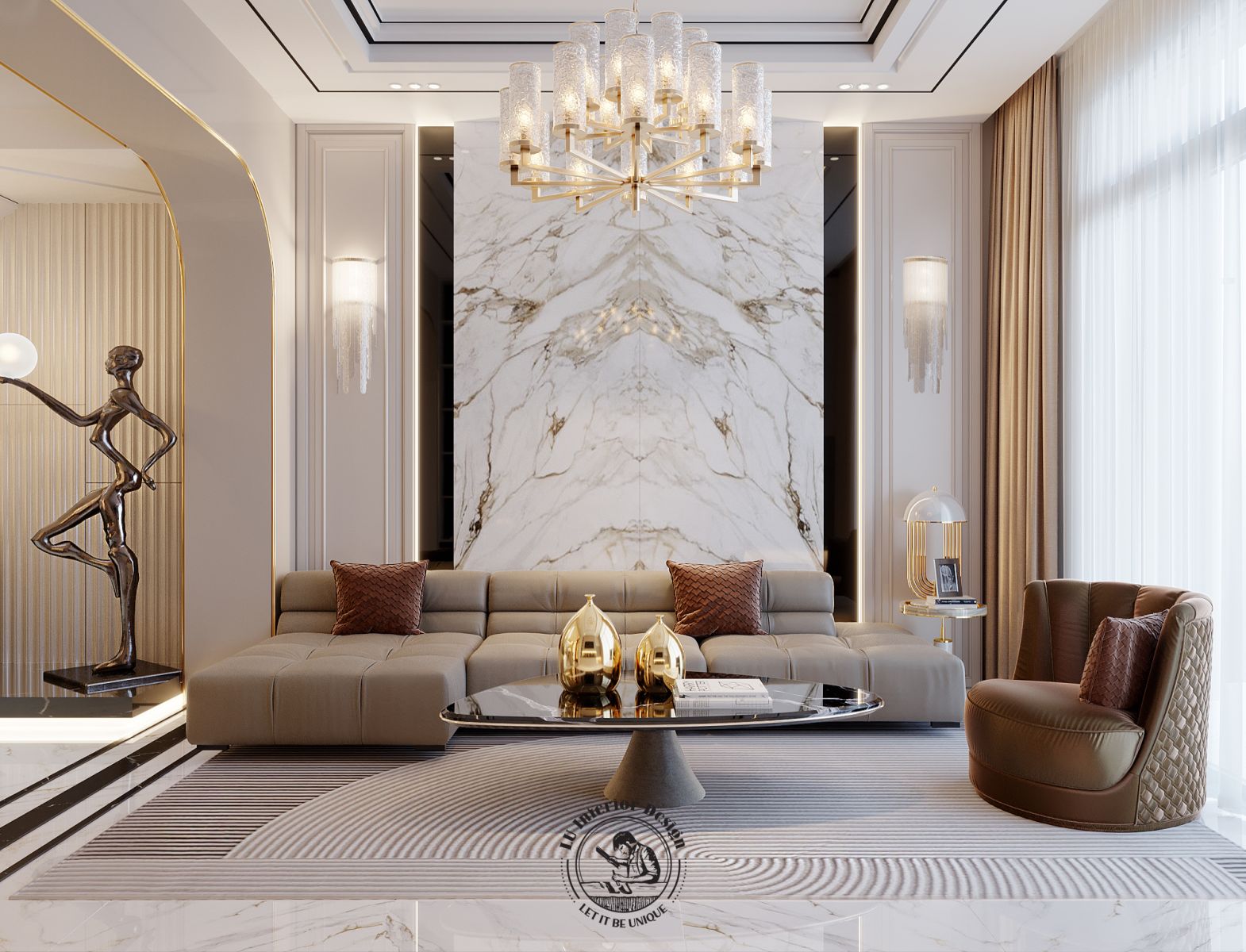 Nội Thất Nhà Phố Quận 7 Luxury - Phòng khách