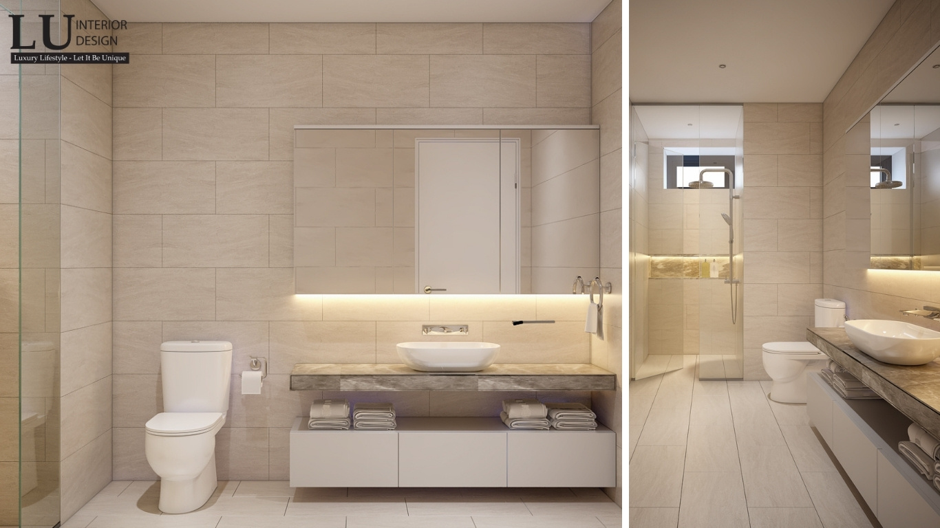 WC trong phòng ngủ Master được thiết kế tối ưu không gian sử dụng cùng các thiết bị hiện đại
