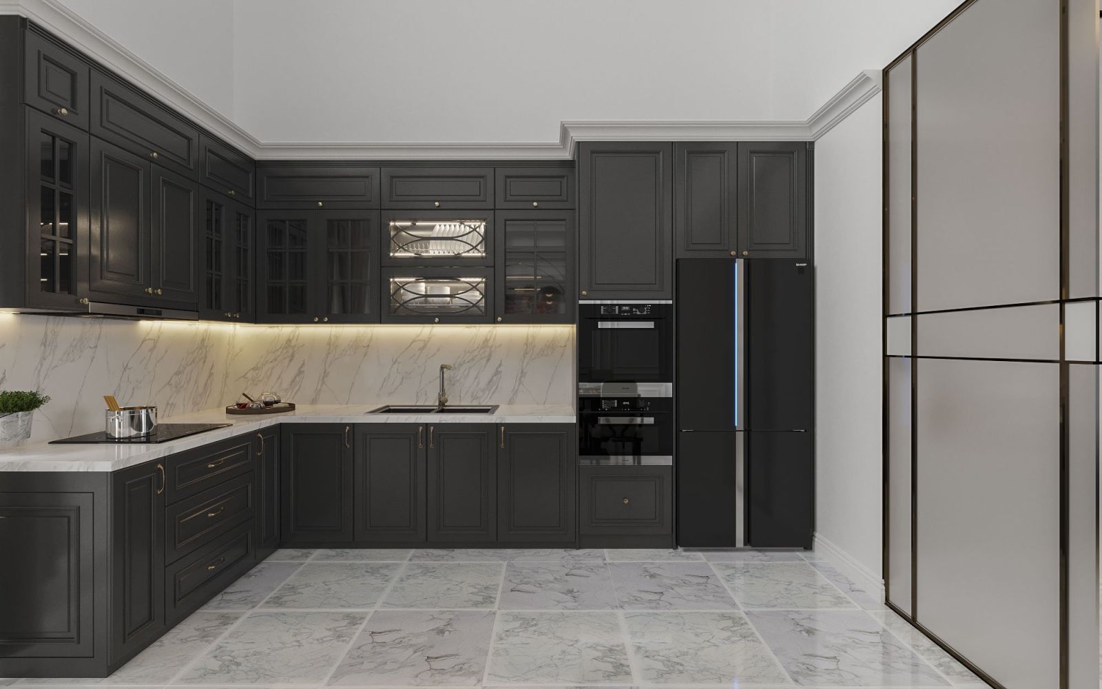 Nội Thất Nhà Phố Quận 7 Modern - Nhà bếp