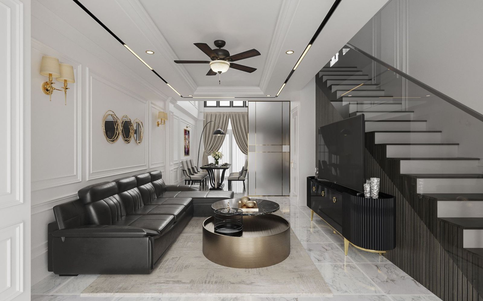 Nội Thất Nhà Phố Quận 7 Modern - Phòng khách
