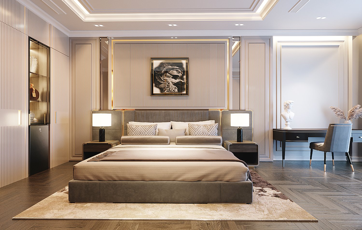 Nội Thất Nhà Phố Quận 1 Modern Classic - Phòng ngủ
