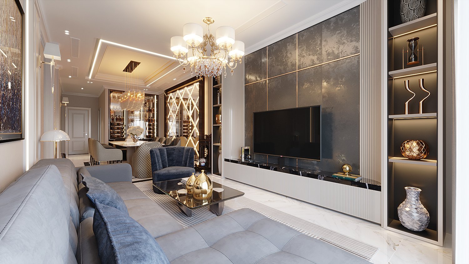 Nội Thất Nhà Phố Quận 1 Modern Classic