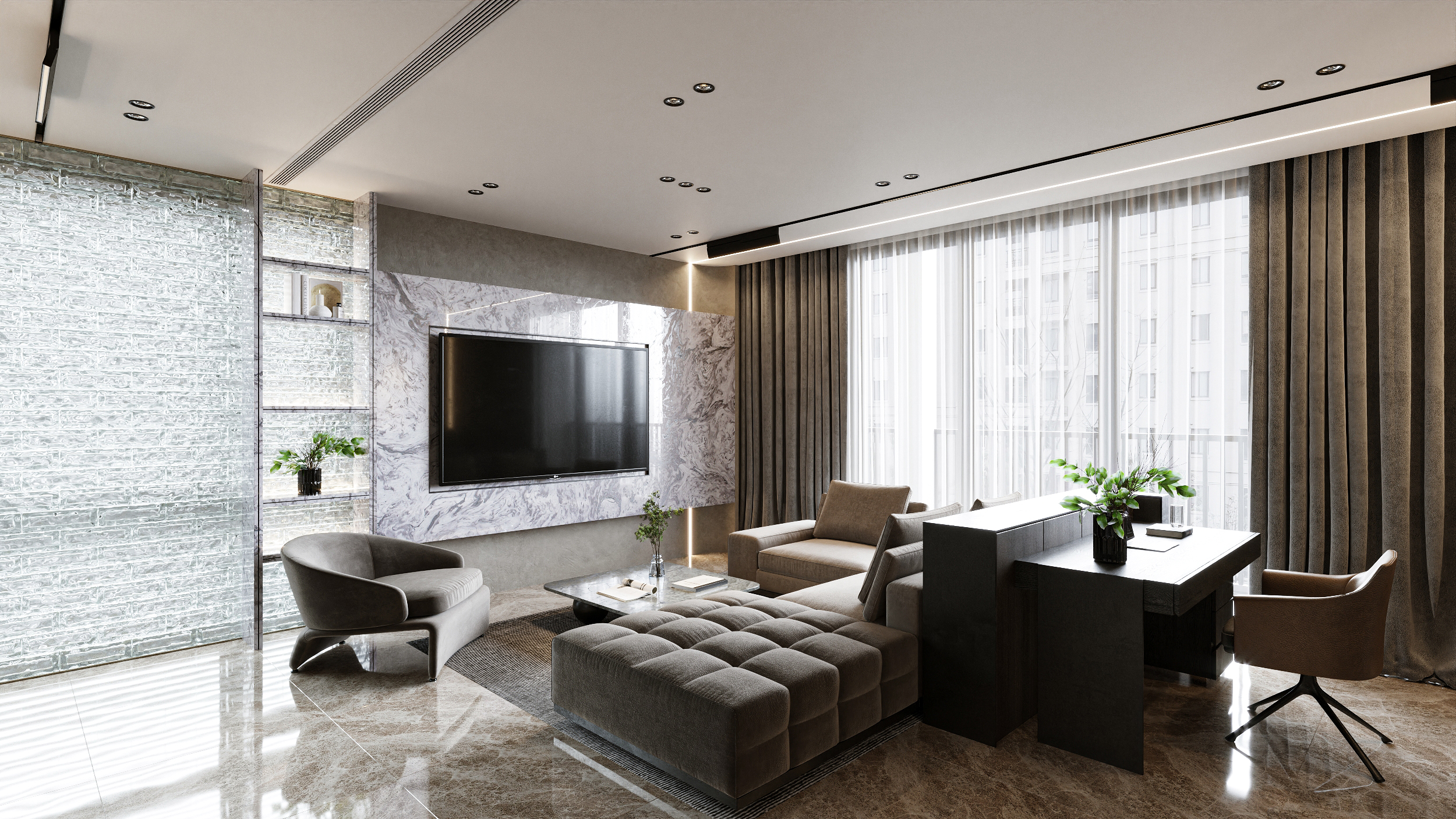 Báo giá thiết kế nội thất Duplex 3-4 phòng ngủ The Infiniti