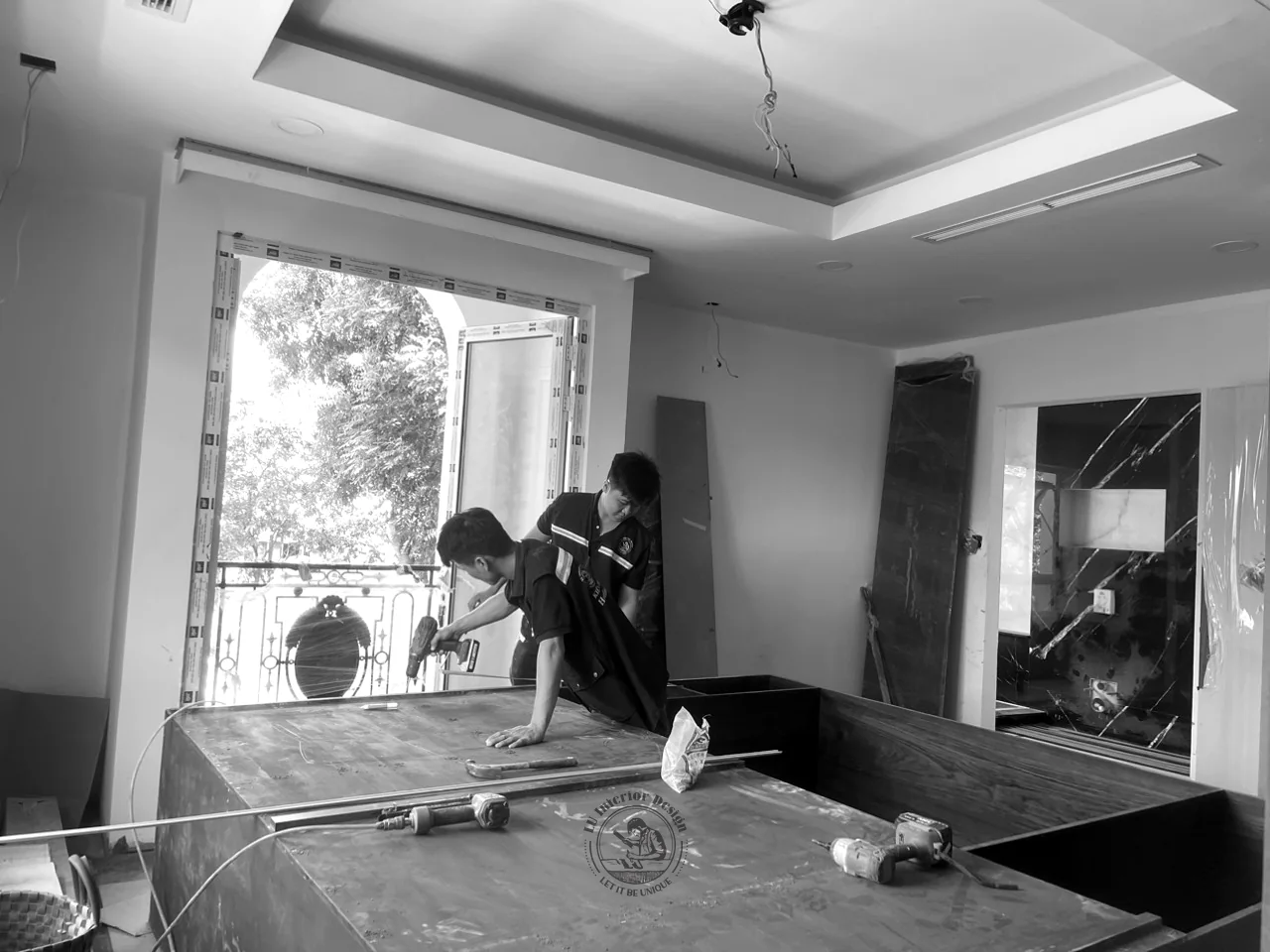Căn chỉnh tủ áo – thi công biệt thự Khang Điền Quận 9 – LU Design