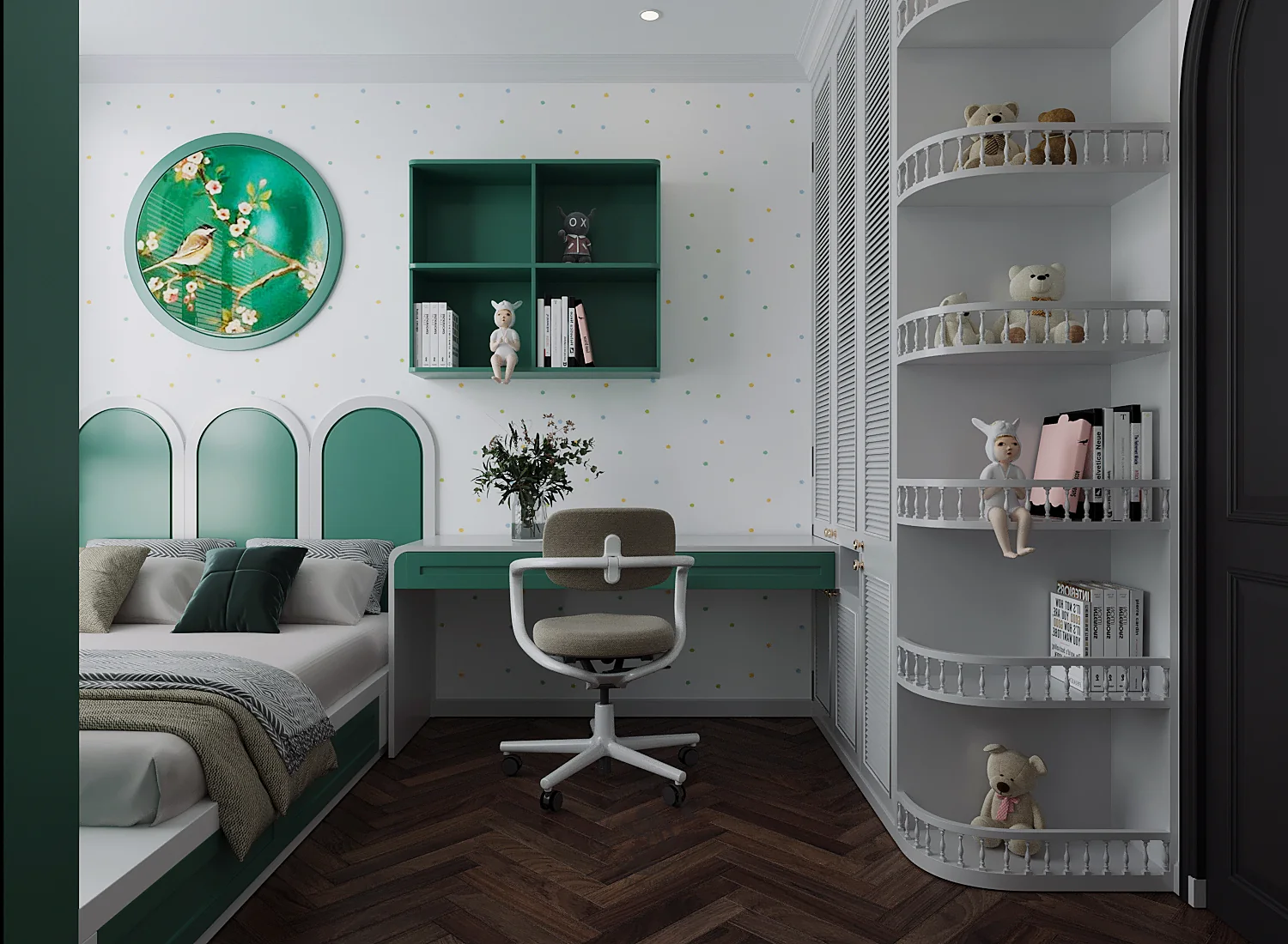 Phòng bé trai – phối cảnh 3D căn hộ Feliz En Vista – LU Design
