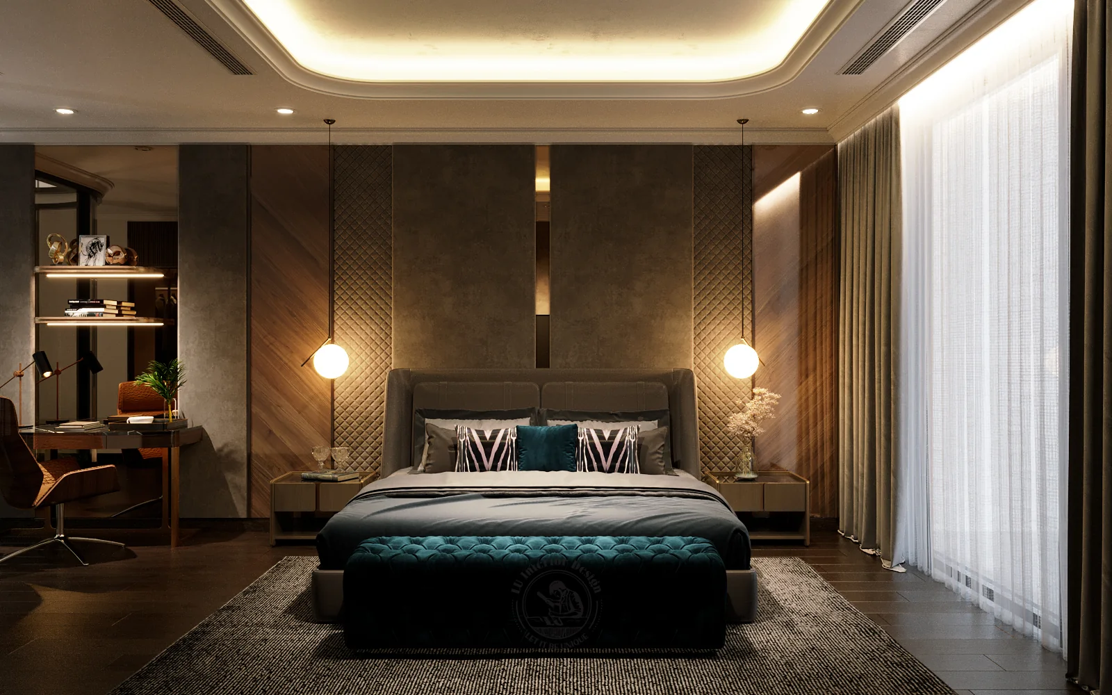 Phòng ngủ con trai nhìn toàn cảnh – thiết kế nội thất nhà phố Thiên Kim – LU Design
