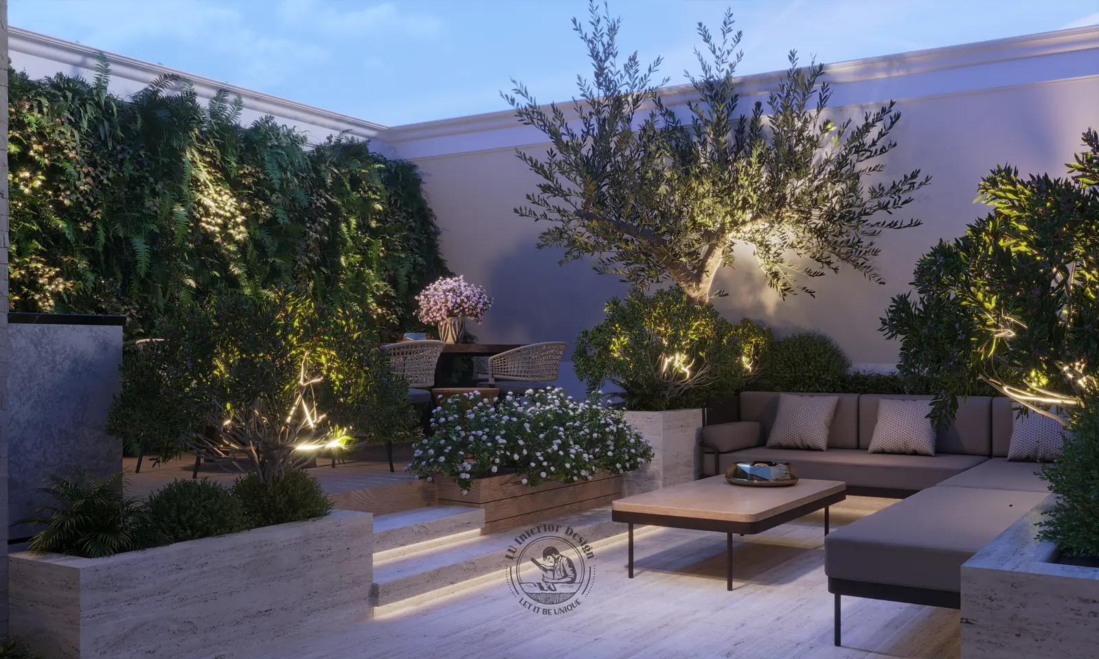 Góc thư giãn sân thượng – thiết kế nội thất nhà phố Thiên Kim – LU Design