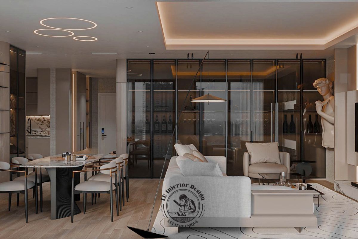 Thiết kế nội thất căn hộ 3PN The Infiniti 140m2 phong cách Modern tối ưu không gian sống