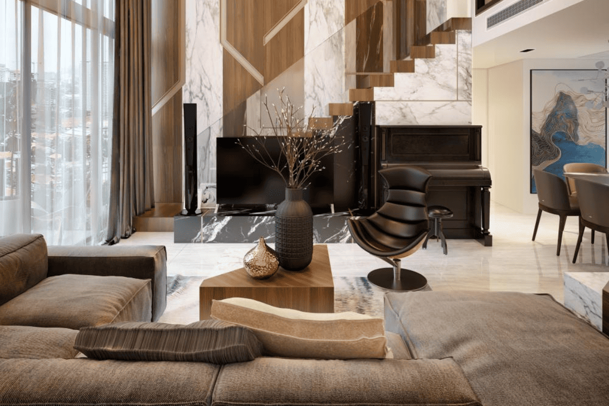 Thiết Kế Nội Thất Căn Hộ Duplex The View 3 Phòng Ngủ - Phong Cách Modern Luxury