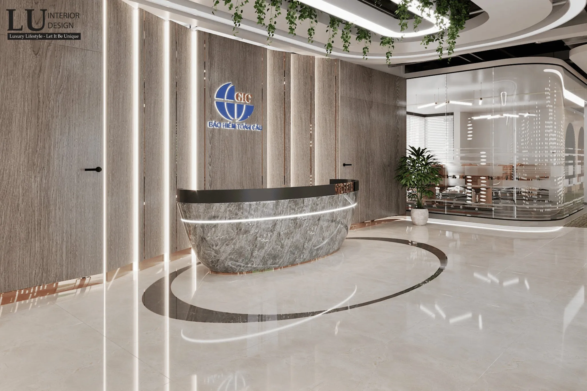 Thiết Kế Thi Công Nội Thất Văn Phòng GIC