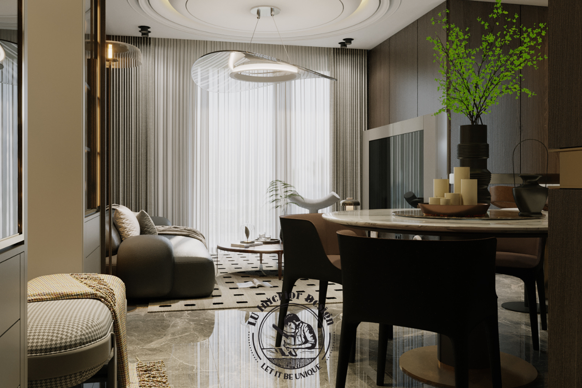 Thiết kế nội thất căn hộ 3PN The Infiniti: Giải pháp tối ưu tiện nghi phong cách Modern Classic