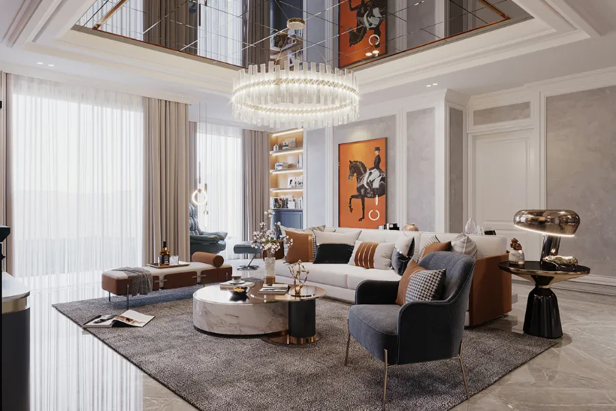 Penthouse The Peak Midtown 260m² phong cách Modern Classic — LU Design