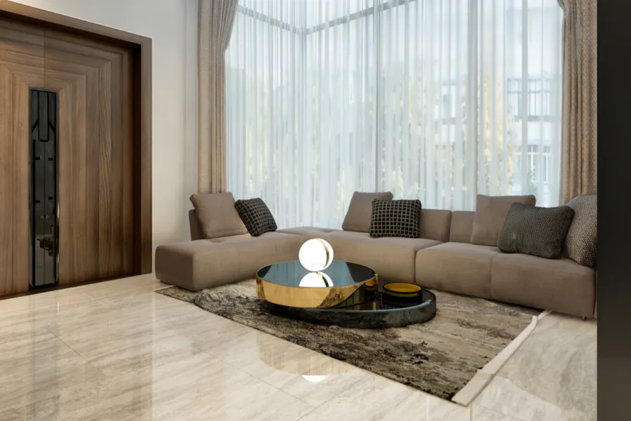 Phòng khách Villa Quận 9 375m² Modern Classic — LU Design