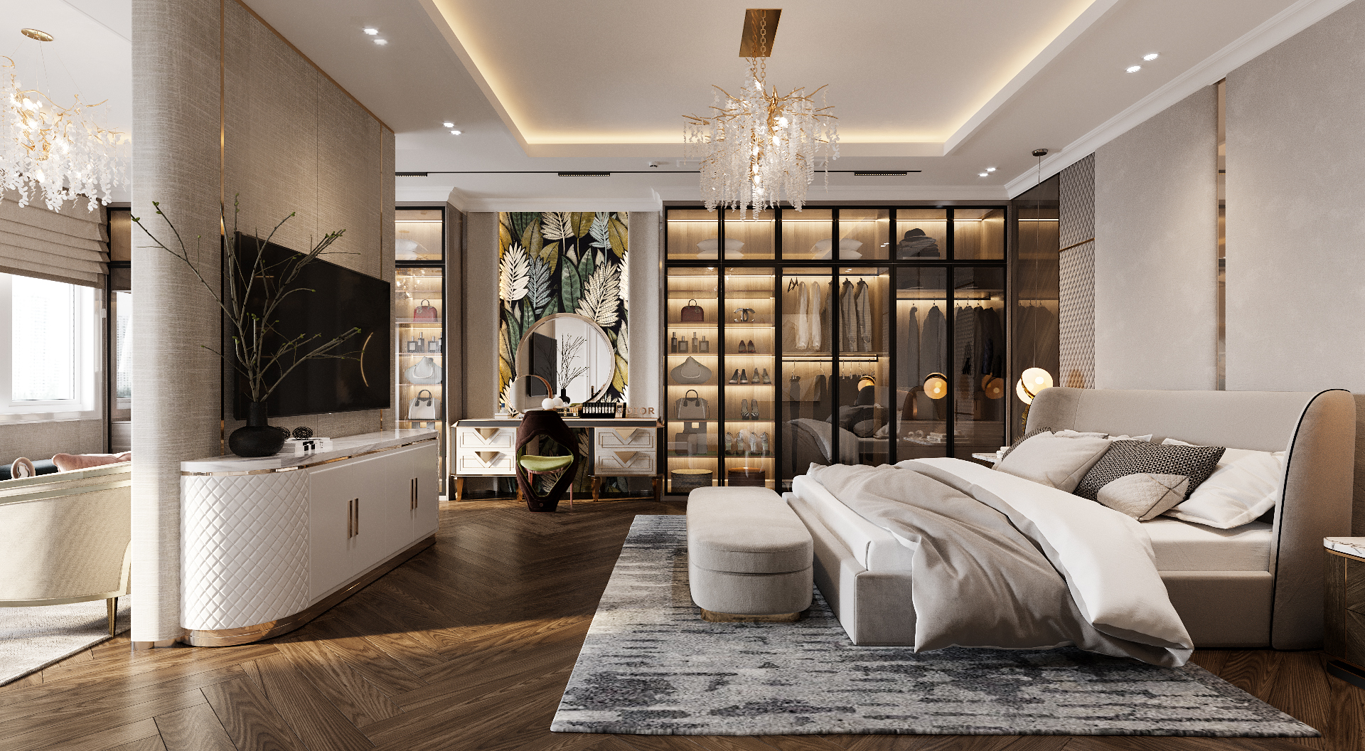 Phòng ngủ master mang đến trải nghiệm chuẩn năm sao | Biệt thự Tân Phú - LU Design.