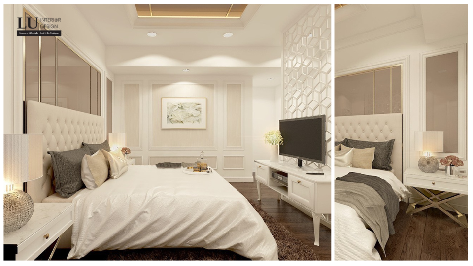 Đầu tư “chất” liệu nội thất cao cấp sử dụng trong phòng ngủ master | Dự án Apartment Classic - LU Design