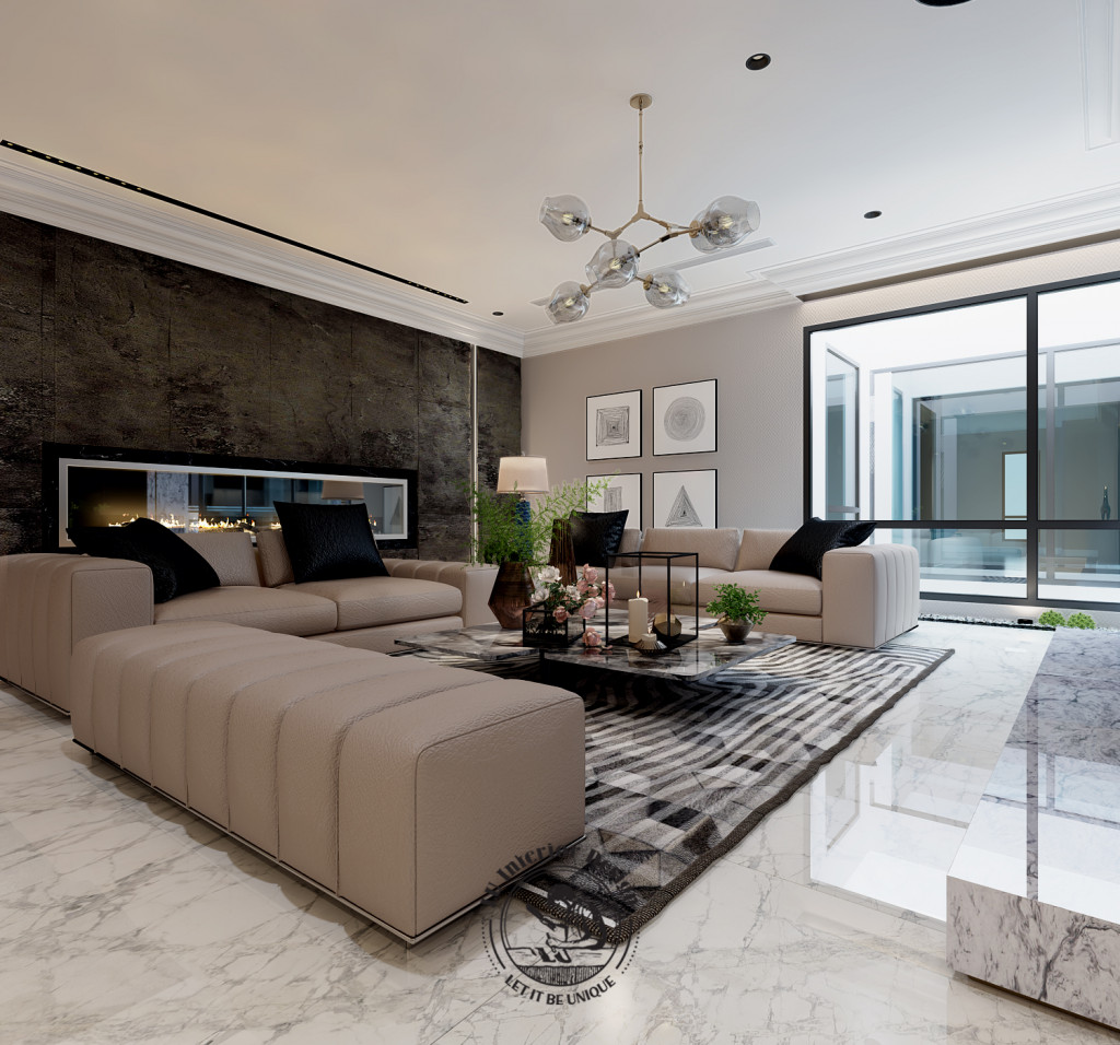 Cuốn hút bởi sự đơn giản mà sang trọng của thiết kế nội thất phòng khách hiện đại | LU Design thực hiện.