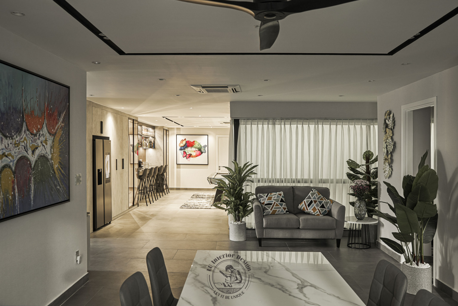 Thiết kế nội thất đẹp hiện đại - không gian mở | Dự án căn hộ Penthouse quận 7