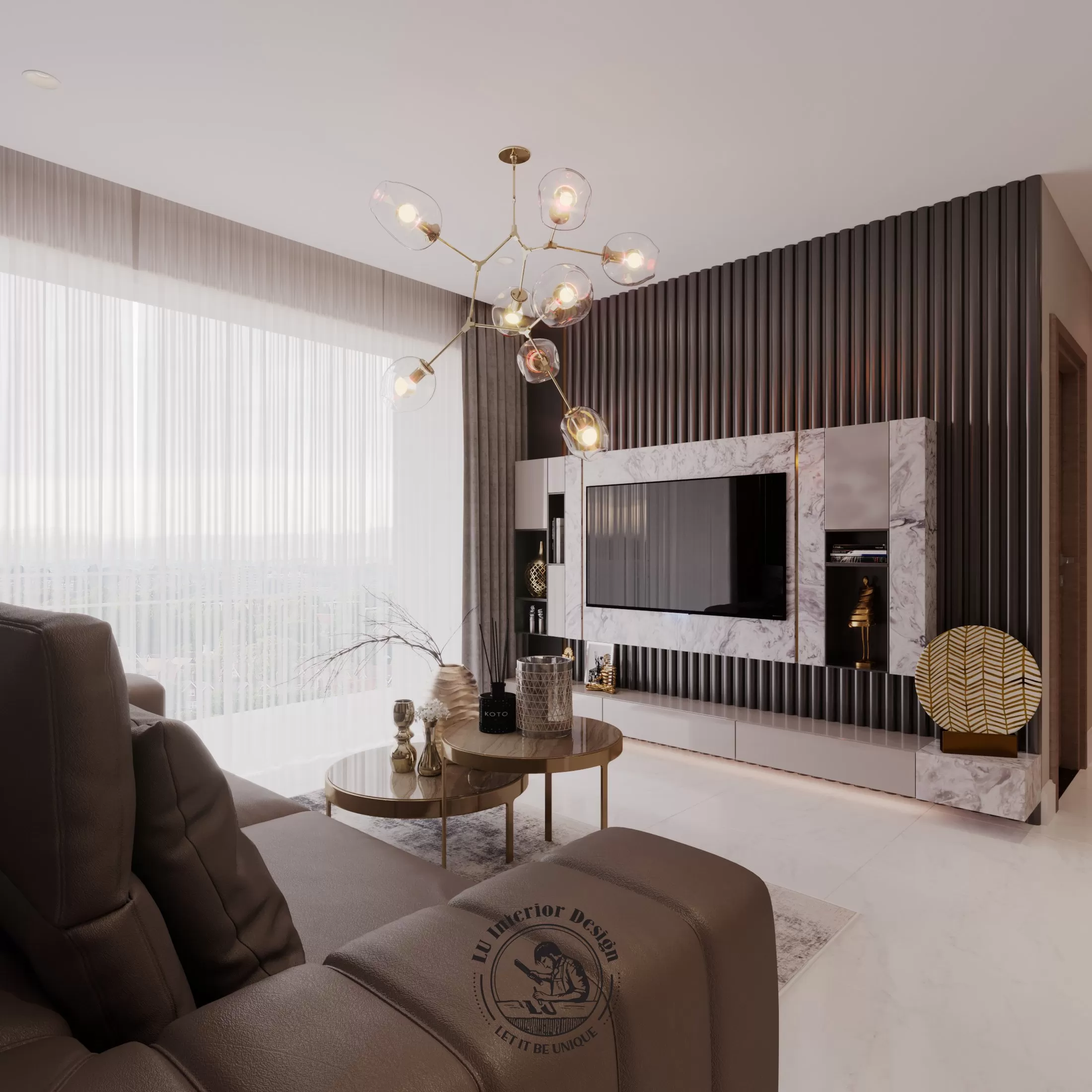 Dự án thiết kế nội thất căn hộ Sunwah Pearl Bình Thạnh | LU Design - dịch vụ thiết kế nội thất 