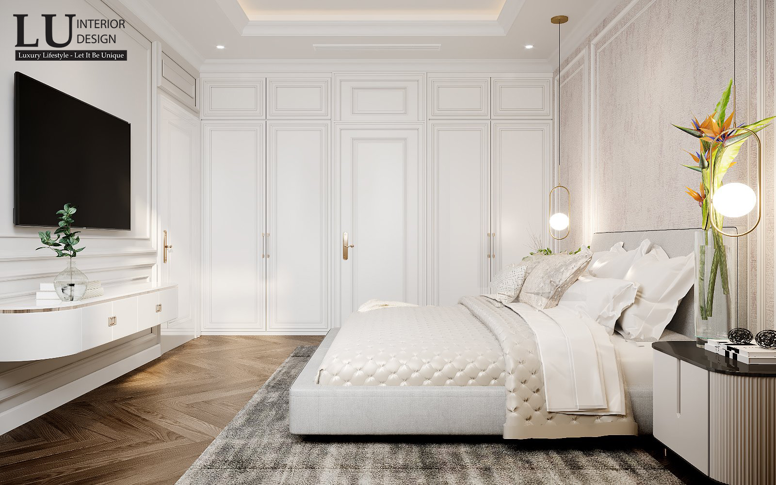 "Thiết kế phòng ngủ giản dị nhưng rất chọn lọc trong việc sắp xếp những món nội thất.