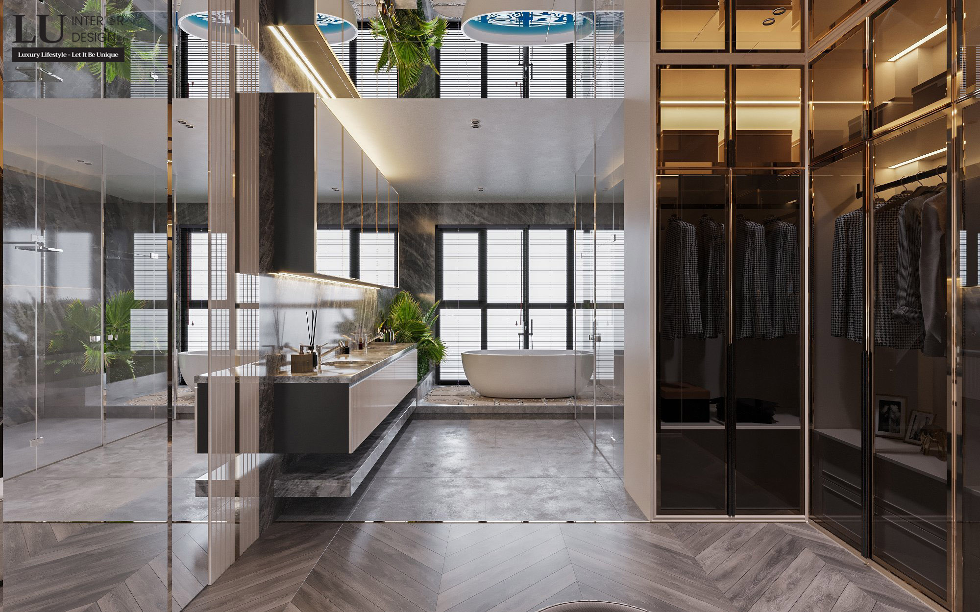 Thiết kế phòng tắm nhà phố đẹp với diện tích rộng rãi, thông thoáng, tràn ngập thư giãn.